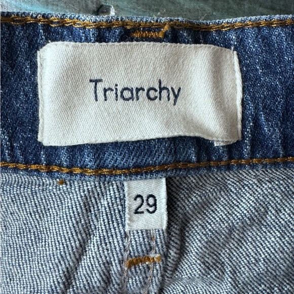 Triarchy High Rise Straight Leg Cotton Jeans Size 29 - Picture 7 of 13